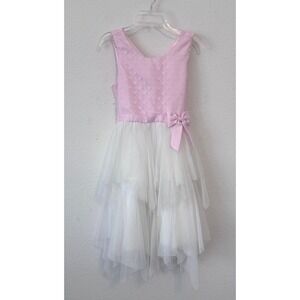 American Princess Girls Dress Size 12 Pink White Ballerina Halloween‎ Costume
